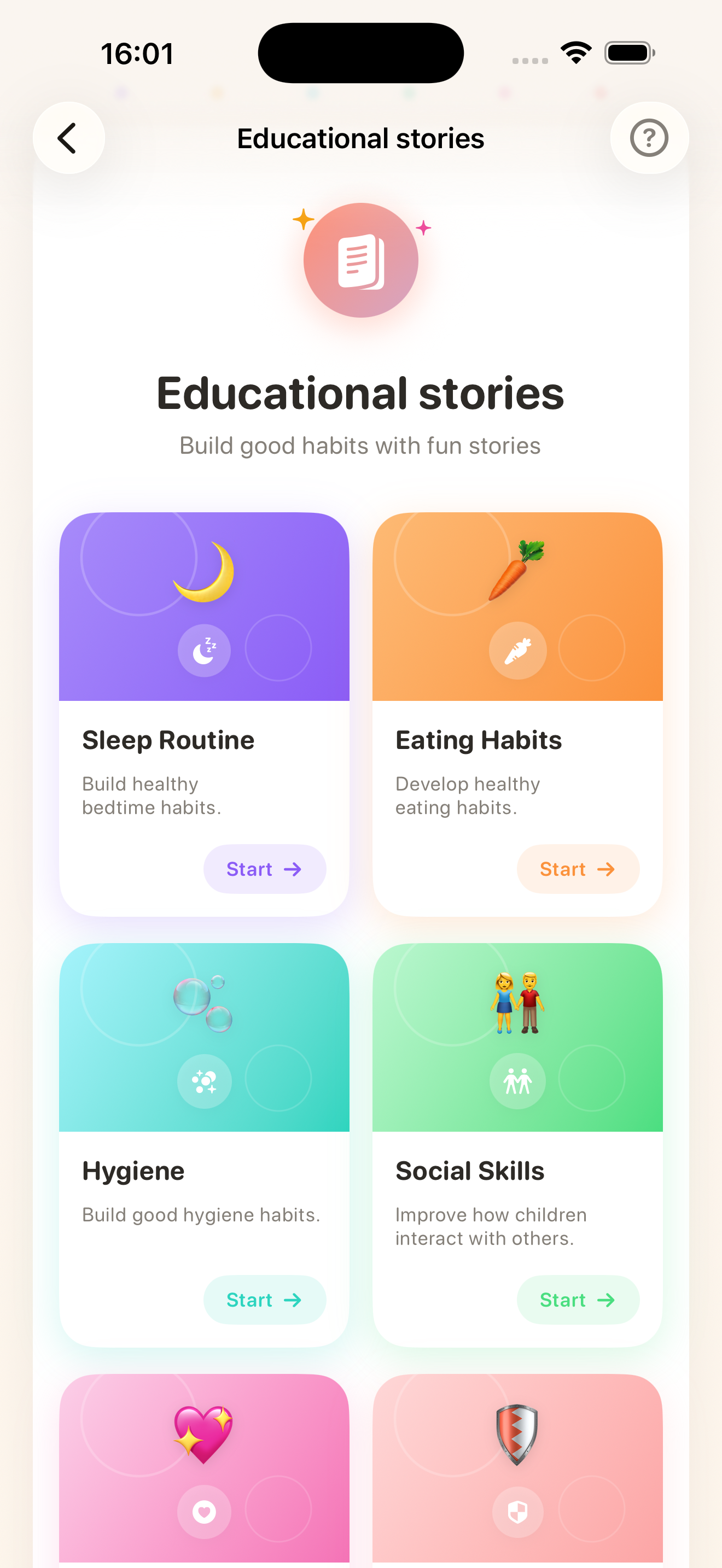 Educational stories category hub